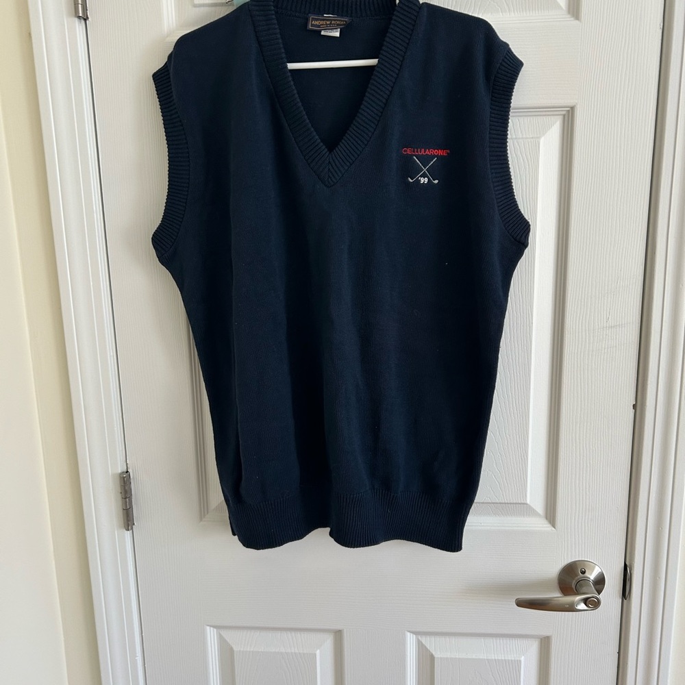 Vintage Cellular One Navy Sweater Vest